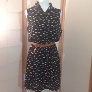 Button down sleeveless dress